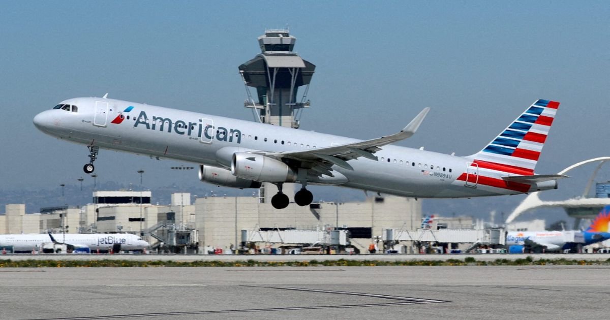 American Airlines Group airplane for fly